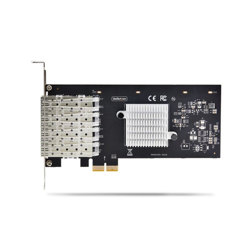 StarTech.com Tarjeta PCIe 2.1x2 de Red de Fibra Óptica/Cobre Ethernet 1Gb SFP de 4 Puertos - Chipset Controlador Intel I350-AM4 - Cobre de 1000BASE/Fibra Óptica - NIC - Imagen 5
