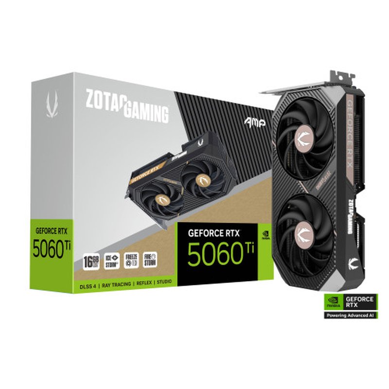 TARJETA GRAFICA ZOTAC RTX 5060TI 16GB AMP 2X TARJETA GRAFICA ZOTAC RTX 5060TI 16GB AMP 2X
