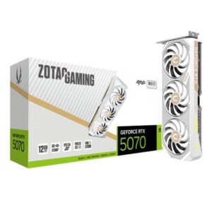 TARJETA GRAFICA ZOTAC RTX 5070 AMP WHITE ED 12GB GDDR7