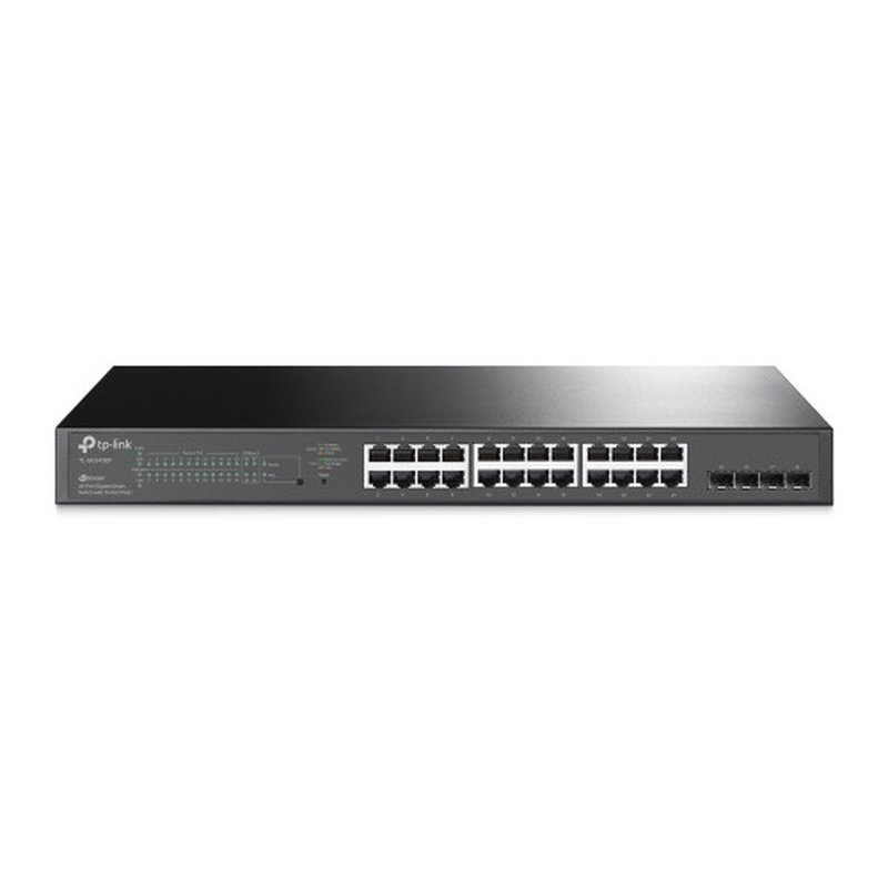 TP-Link TL-SG2428P switch Gestionado L2/L2+ Gigabit Ethernet (10/100/1000) Energía sobre Ethernet (PoE) 1U Negro