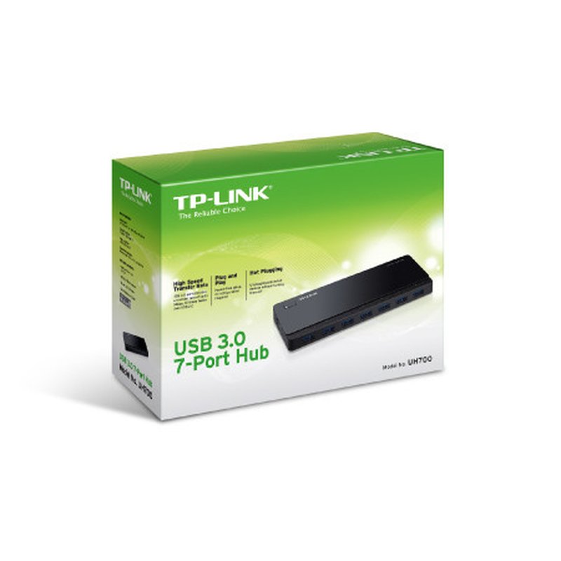 TP-Link UH700 hub de interfaz USB 3.2 Gen 1 (3.1 Gen 1) Micro-B 5000 Mbit/s Negro - Imagen 3