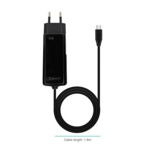 TooQ Cargador de portátil GAN USB-C PD 100W, Negro