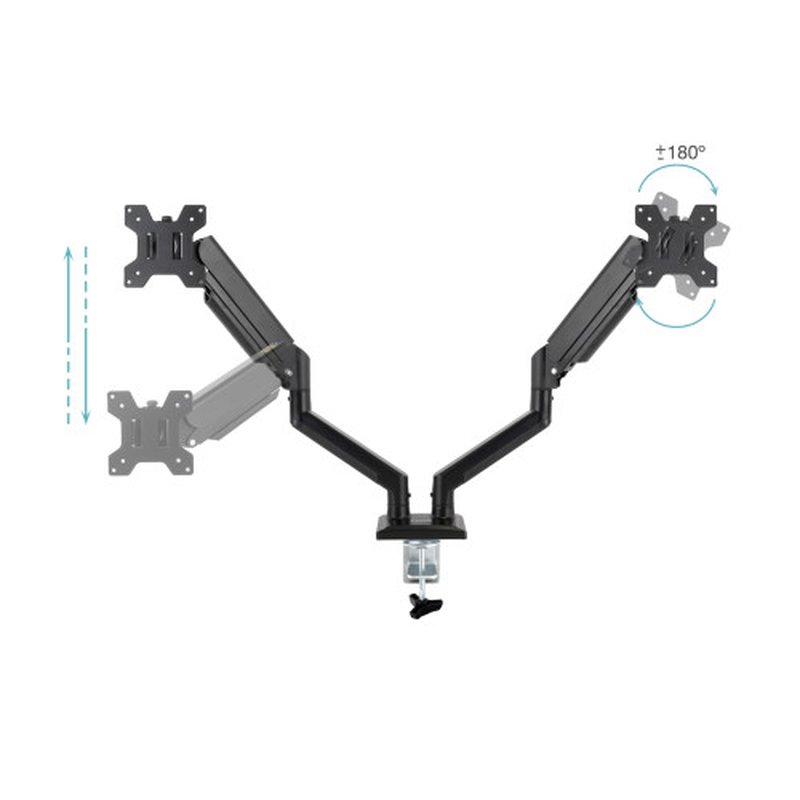 TooQ DB1434TNR-B soporte para monitor 86,4 cm (34") Escritorio Negro - Imagen 3
