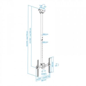 TooQ LPCE1155TSLI-B soporte para pantalla de señalización 139,7 cm (55") Negro