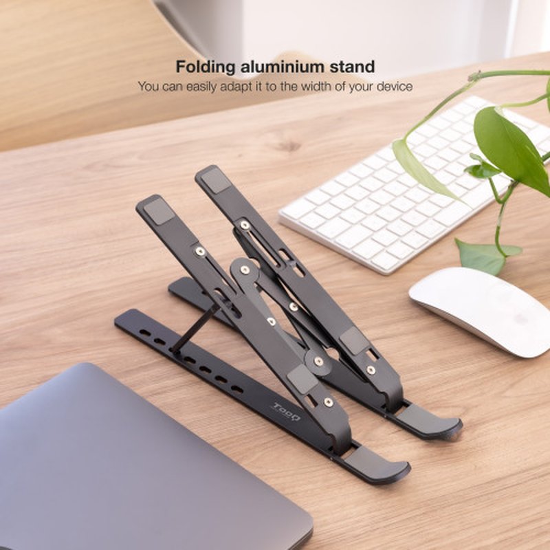 TooQ Soporte Elevador para Portátiles, Tablets, Móviles y Libros, Gris - Imagen 6