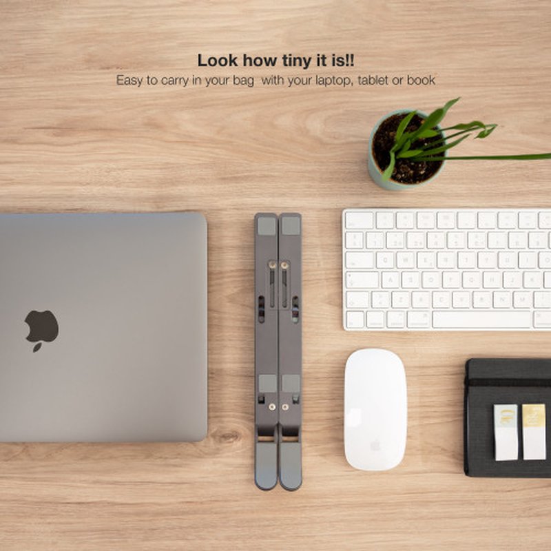 TooQ Soporte Elevador para Portátiles, Tablets, Móviles y Libros, Gris - Imagen 9