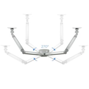 TooQ Soporte de Mesa Giratorio e Inclinable para 2 Pantallas (Monitor / TV Plasma / LCD / LED) 13” – 32”, de Dos Brazos, Plata TooQ Soporte de Mesa Giratorio e Inclinable para 2 Pantallas (Monitor / TV Plasma / LCD / LED) 13” – 32”, de Dos Brazos, Plata