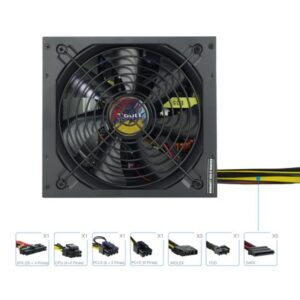 TooQ TQAPOLO-600SP unidad de fuente de alimentación 600 W 20+4 pin ATX ATX Negro