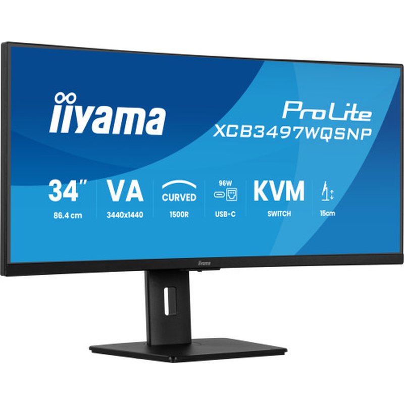 iiyama ProLite XCB3497WQSNP-B1 pantalla para PC 86,4 cm (34") 3440 x 1440 Pixeles UltraWide Quad HD LED Negro