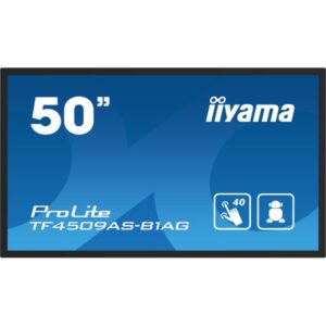 iiyama TF5039AS-B1AG pantalla de señalización Pantalla plana para señalización digital 125,7 cm (49.5") LED 500 cd / m² 4K Ultra HD Negro Pantalla táctil Procesador incorporado Android 24/7
