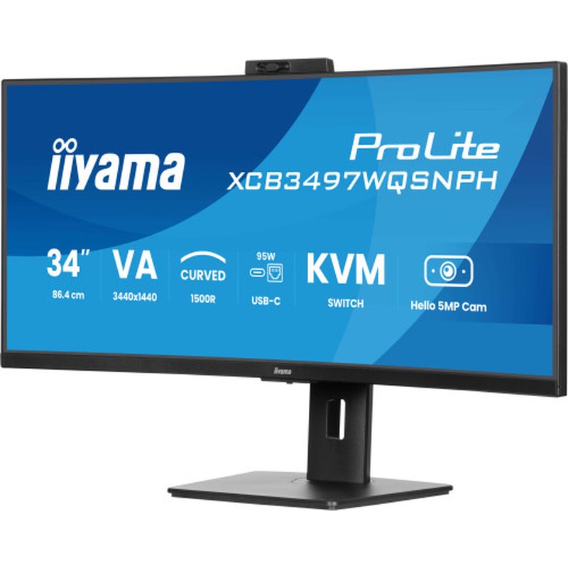 iiyama ProLite XCB3497WQSNPH-B1 pantalla para PC 86,4 cm (34") 3440 x 1440 Pixeles Negro iiyama ProLite XCB3497WQSNPH-B1 pantalla para PC 86,4 cm (34") 3440 x 1440 Pixeles Negro
