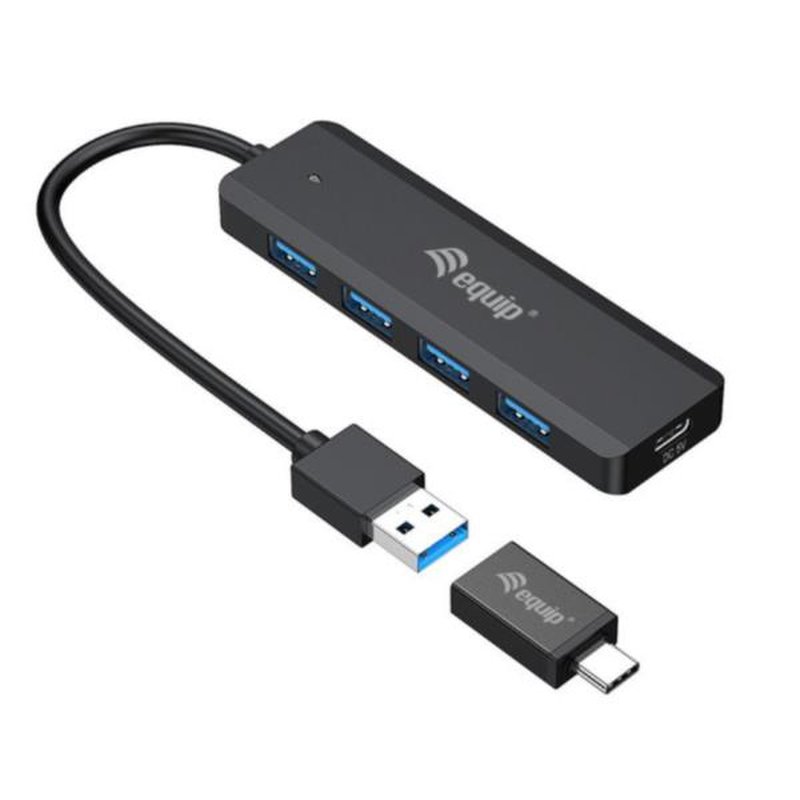 Equip 128959 hub de interfaz USB 3.2 Gen 1 (3.1 Gen 1) Type-A 5000 Mbit/s Negro Equip 128959 hub de interfaz USB 3.2 Gen 1 (3.1 Gen 1) Type-A 5000 Mbit/s Negro