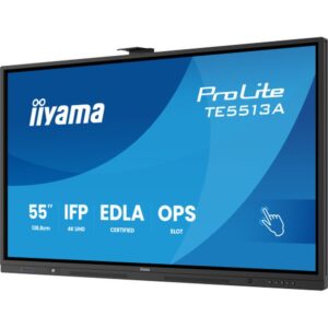 iiyama TE5513A-B1AG pantalla de señalización Panel plano interactivo 138,7 cm (54.6") Wifi 450 cd / m² 4K Ultra HD Negro Pantalla táctil Procesador incorporado Android 18/7