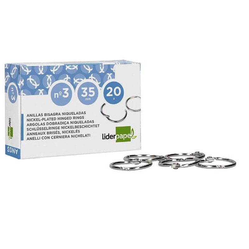 ANILLA BISAGRA NIQUELADA N.3 35 ANILLA BISAGRA NIQUELADA N.3 35