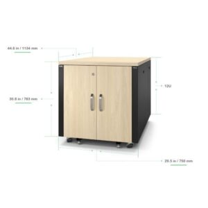 APC AR4012A armario rack 12U Rack o bastidor independiente Negro, Color madera de arce