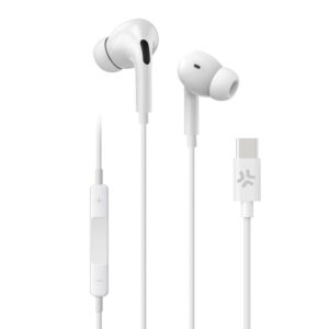 Celly UP1200TYPECWH auricular y casco Auriculares Alámbrico Dentro de oído Llamadas/Música USB Tipo C Blanco