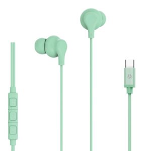 Celly UP1600TYPECGN auricular y casco Auriculares Alámbrico Dentro de oído Llamadas/Música USB Tipo C Verde
