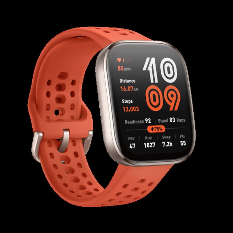 Amazfit Bip 6 Red 5 cm (1.97") AMOLED Digital 390 x 450 Pixeles Pantalla táctil Plata GPS (satélite) - Imagen 3