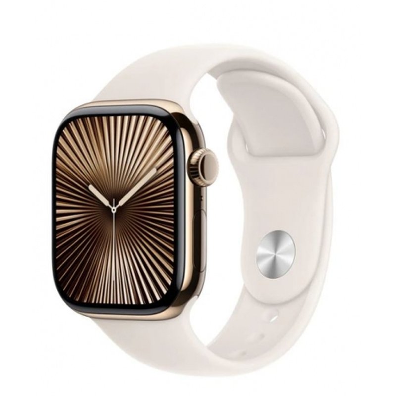 APPLE WATCH SERIES 10 GPS + CELL 42MM GOLD TITANIUM + CORREA STARLIGHT SPORT BAND M/L