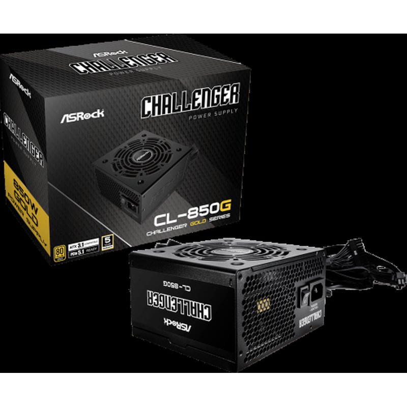 Asrock Challenger CL-850G unidad de fuente de alimentación 850 W 20+4 pin ATX ATX Negro Asrock Challenger CL-850G unidad de fuente de alimentación 850 W 20+4 pin ATX ATX Negro