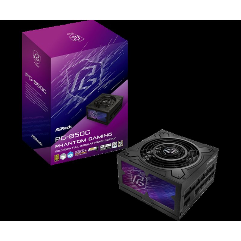 Asrock Phantom Gaming PG-850G unidad de fuente de alimentación 850 W 20+4 pin ATX ATX Negro Asrock Phantom Gaming PG-850G unidad de fuente de alimentación 850 W 20+4 pin ATX ATX Negro