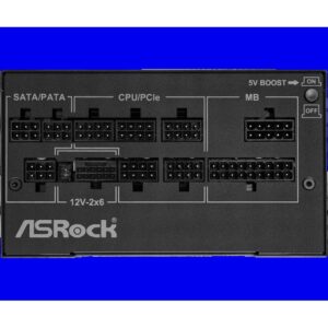 Asrock Phantom Gaming PG-850G unidad de fuente de alimentación 850 W 20+4 pin ATX ATX Negro Asrock Phantom Gaming PG-850G unidad de fuente de alimentación 850 W 20+4 pin ATX ATX Negro