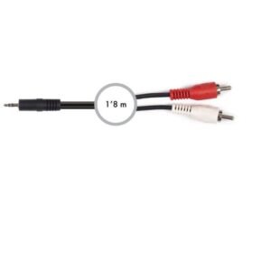 CABLE AUDIO JACK 3 5MMA 2 RCA 1 8M