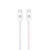 Celly USBCUSBCCOTTPK cable USB 1,5 m USB C Rosa, Blanco