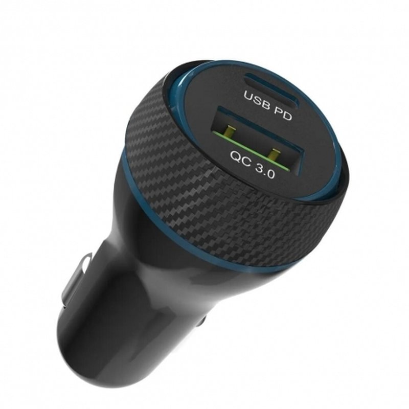 CARGADOR USB ADAM OMNIA C1+ 45W USB 18W + USB-C 27W BLACK PARA COCHE