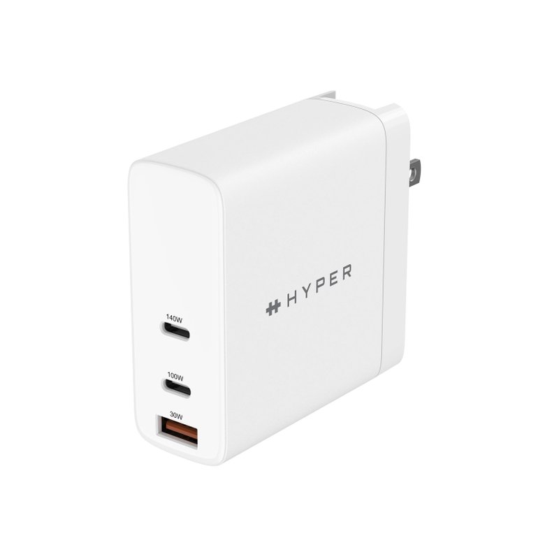 CARGADOR USB HYPER HYPERJUICE 140W USB 3.2 2XUSB-C WHITE + ADAPTADORES VIAJE CARGADOR USB HYPER HYPERJUICE 140W USB 3.2 2XUSB-C WHITE + ADAPTADORES VIAJE