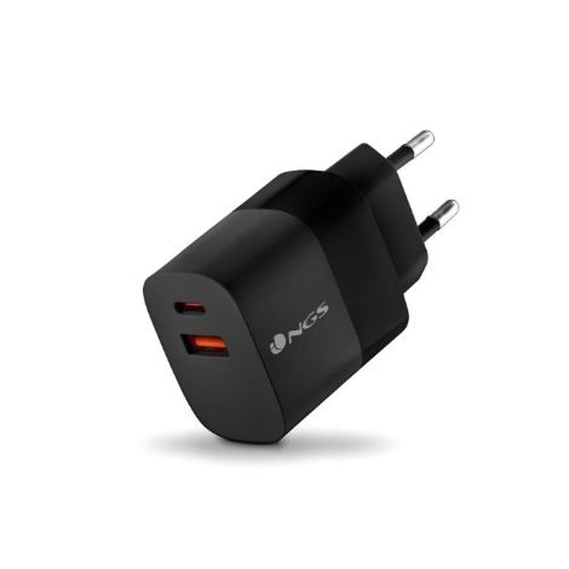 CARGADOR USB NGS BUD 45W GAN USB + USB-C BLACK