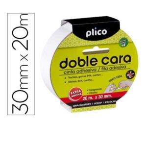 CINTA ADH PLICO DOBLE CARA 20MX3