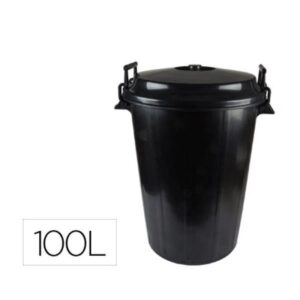 CUBO BASURA T NEG 100L BOL85X105
