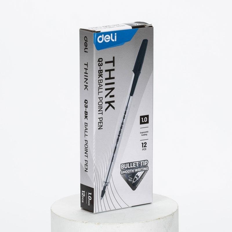 DELI boligrafo Think punta redonda 1,0mm negro DELI boligrafo Think punta redonda 1,0mm negro