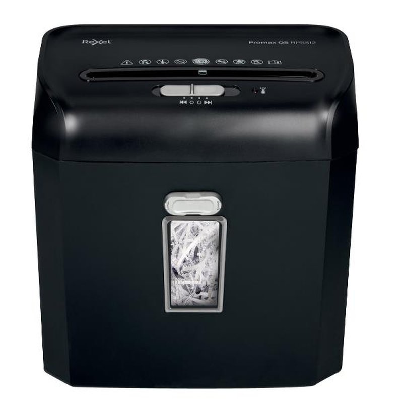 Rexel ProMax RPS812 triturador de papel Corte en tiras 60 dB 22 cm Negro Rexel ProMax RPS812 triturador de papel Corte en tiras 60 dB 22 cm Negro