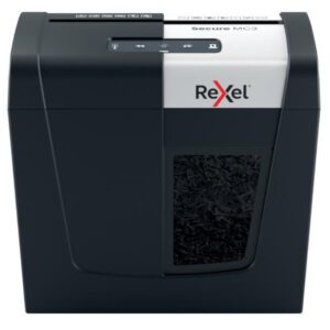 Rexel Secure MC3 triturador de papel Corte cruzado 60 dB Negro, Plata