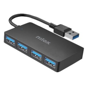HUB NILOX 4 PUERTOS USB 3.2 BLACK