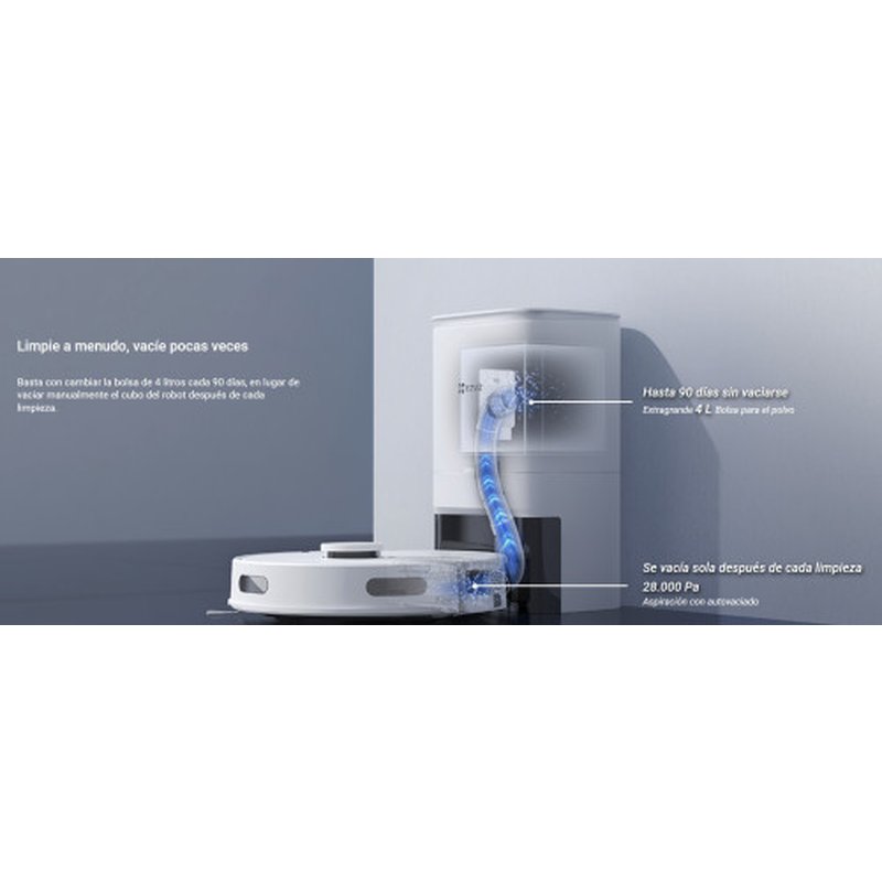 EZVIZ CS-RE4P aspiradora robotizada 4,35 L Bolsa para el polvo Blanco EZVIZ CS-RE4P aspiradora robotizada 4,35 L Bolsa para el polvo Blanco - Imagen 3
