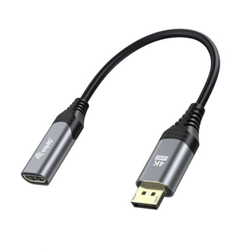 Equip 133445 adaptador de cable de vídeo 0,15 m DisplayPort HDMI Negro, Gris