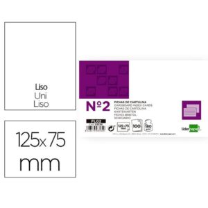 FICHA LISA N.2 75 X 125MM 100 18