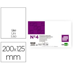FICHA LISA N.4 125X200MM 100 180