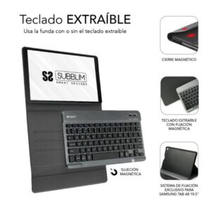 FUNDA TABLET SUBBLIM KEYTAB PRO + TECLADO BLUETOOTH SAMSUNG TAB A9+ 11" BLACK FUNDA TABLET SUBBLIM KEYTAB PRO + TECLADO BLUETOOTH SAMSUNG TAB A9+ 11" BLACK