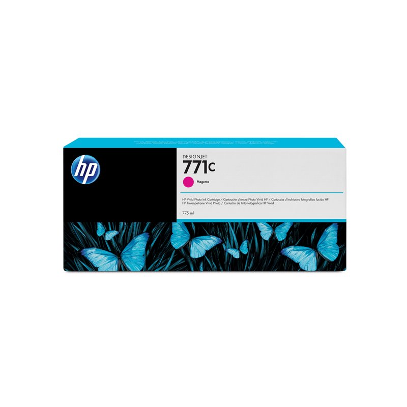 HP Cartucho de tinta DesignJet 771C magenta de 775 ml