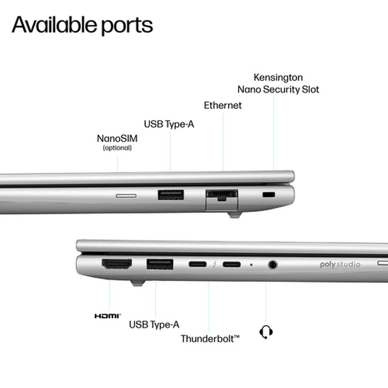 HP EliteBook 6 G1i 14 inch Notebook AI PC Wolf Pro Security Edition Intel Core Ultra 7 255U Portátil 35,6 cm (14") WUXGA 16 GB DDR5-SDRAM 512 GB SSD Wi-Fi 7 (802.11be) Windows 11 Pro Plata HP EliteBook 6 G1i 14 inch Notebook AI PC Wolf Pro Security Edition Intel Core Ultra 7 255U Portátil 35,6 cm (14") WUXGA 16 GB DDR5-SDRAM 512 GB SSD Wi-Fi 7 (802.11be) Windows 11 Pro Plata - Imagen 3