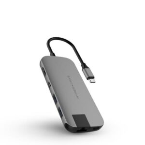 HUB USB-C HYPER SLIM 8 EN 1 GRIS