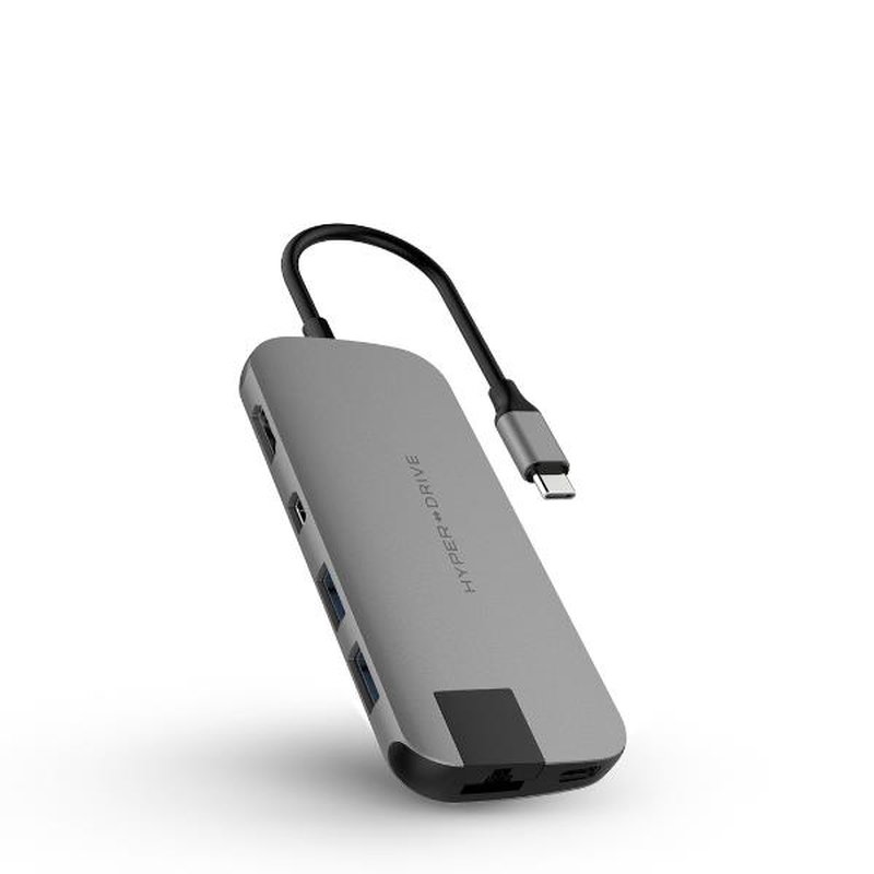 HUB USB-C HYPER SLIM 8 EN 1 GRIS HUB USB-C HYPER SLIM 8 EN 1 GRIS