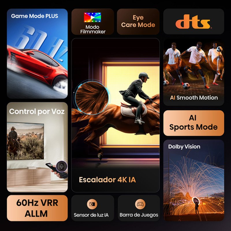 Hisense 43A6Q Televisor 109,2 cm (43") 4K Ultra HD Smart TV Wifi Negro 300 cd / m² Hisense 43A6Q Televisor 109,2 cm (43") 4K Ultra HD Smart TV Wifi Negro 300 cd / m² - Imagen 3