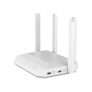 Keenetic Hero Router Multi-Gigabit Wi-Fi 6 en malla AX3000 con un Smart Switch Gigabit de 4 puertos y 1 puerto Gigabit 2.5, puerto combinado SFP, puertos USB 2.0 y USB 3.0