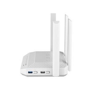 Keenetic Hero Router Multi-Gigabit Wi-Fi 6 en malla AX3000 con un Smart Switch Gigabit de 4 puertos y 1 puerto Gigabit 2.5, puerto combinado SFP, puertos USB 2.0 y USB 3.0