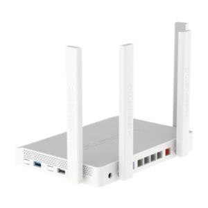 Keenetic Hero Router Wi-Fi en malla AX1800 con CPU de doble núcleo, Smart Switch Gigabit de 5 puertos, puerto Combo SFP, puertos USB 2.0 y USB 3.0